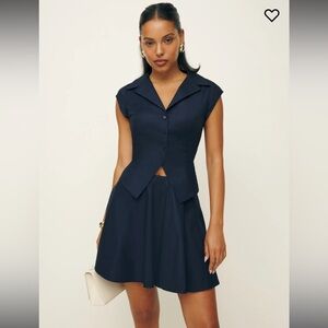Reformation Chrissa Two Piece in Navy